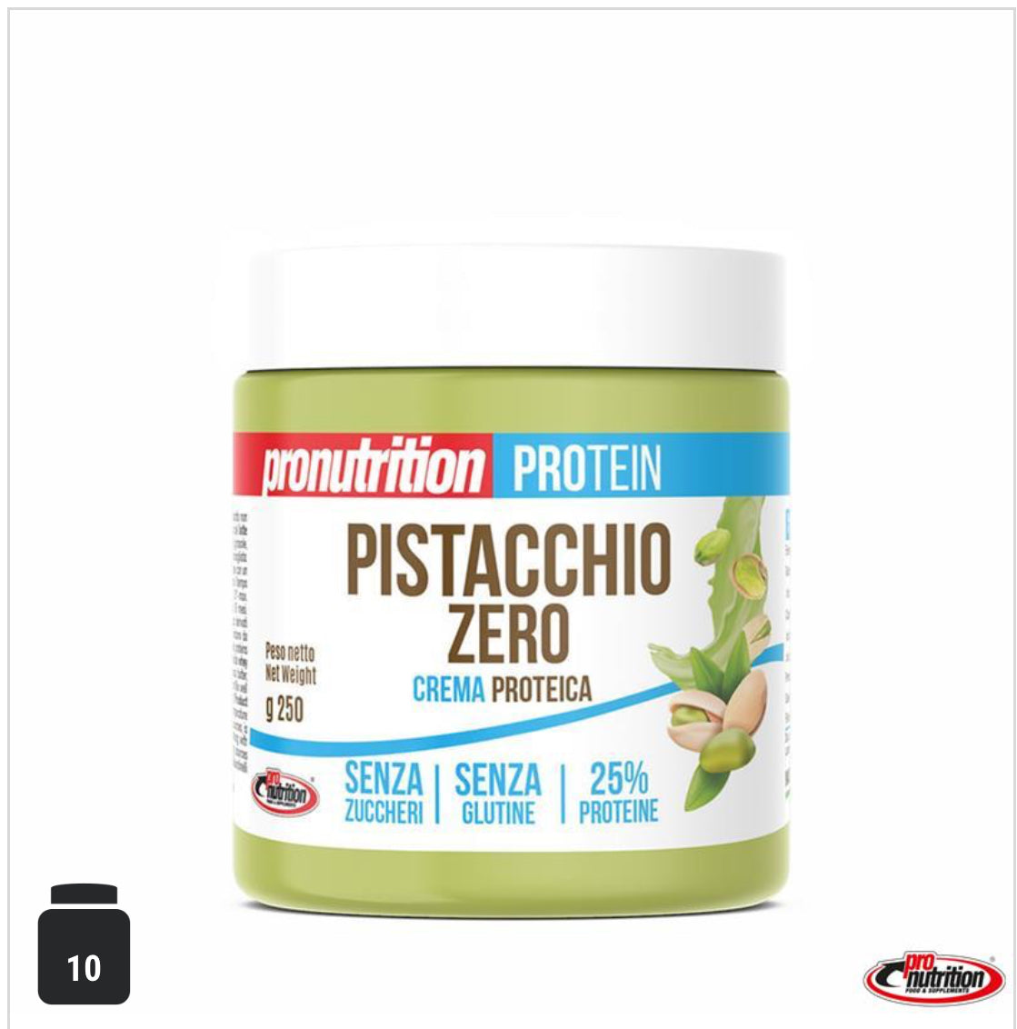 CREMA ZERO PISTACCHIO 250G - Pro Nutrition